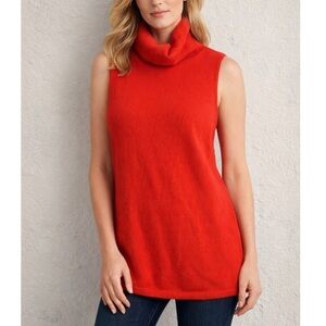 THE ROW Leona Wool & Cashmere Sleeveless Turtleneck